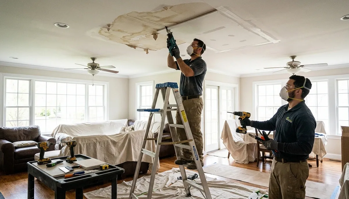 Ceiling Water Damage Repair Image 2