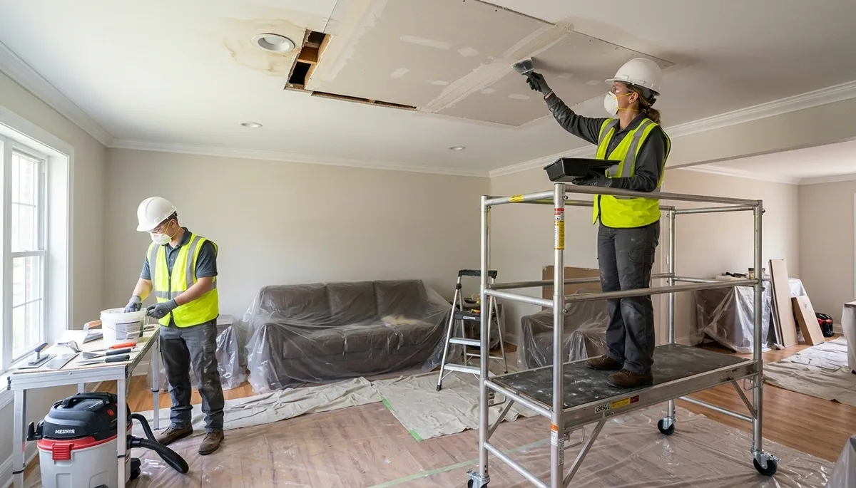 Ceiling Water Damage Repair Image 3