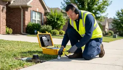 Leak detection technician inspecting hidden pipe leaks in Tallahassee, FL home